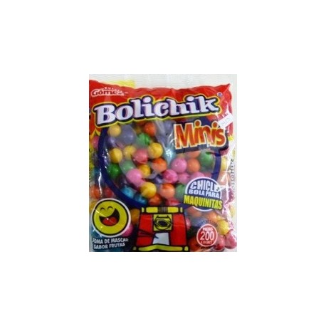 1423 MINI Bolichik chicle bola Col surtido 200pz Gomez