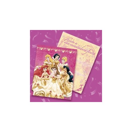 1681 Invitaciones Princesas Oro Doradas QL