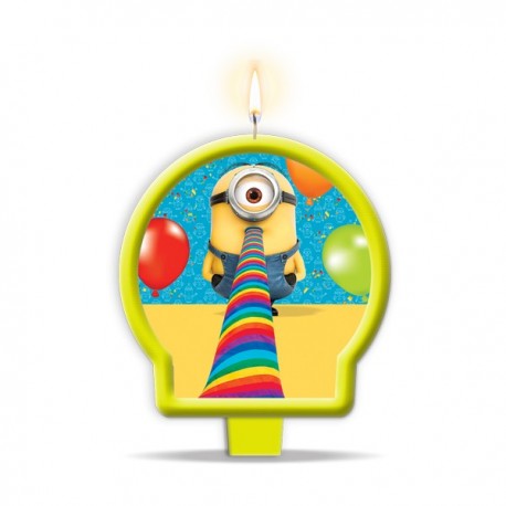 2938 Vela Mi Villano Favorito Minions medallon cera GM