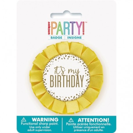 3614 Boton Its My Birthday Pin Liston Award Ribbon UNI