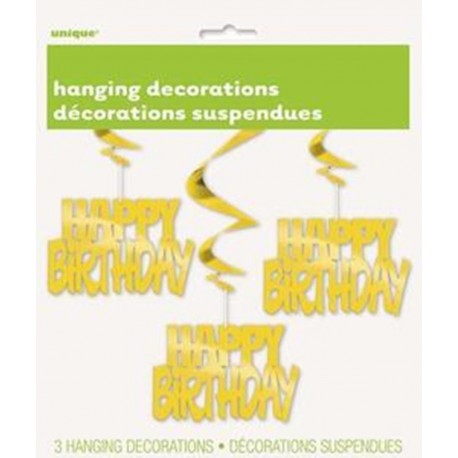 4088 PLATA Colgantes HBDay Hanging Swirls 3pz UNI