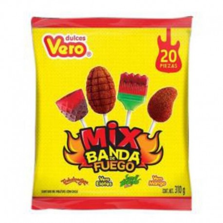 4619 Paleta Mix Banda de Fuego surtido 20pz Vero