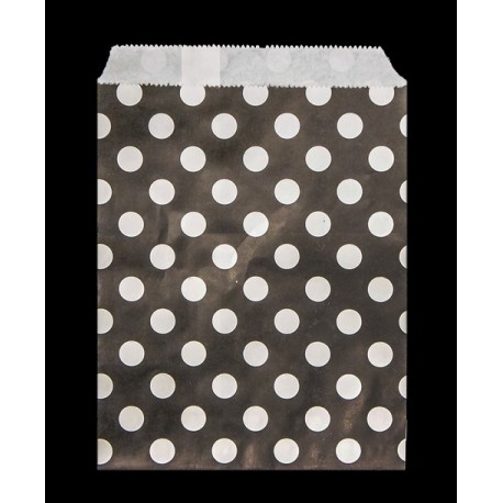 5079 Bolsa papel Puntos Negro 25pz RF