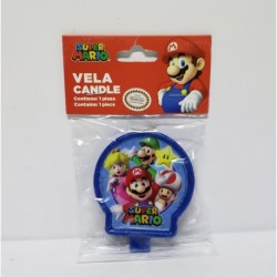 5443 Vela Mario Bros Nintendo medallon cera GM