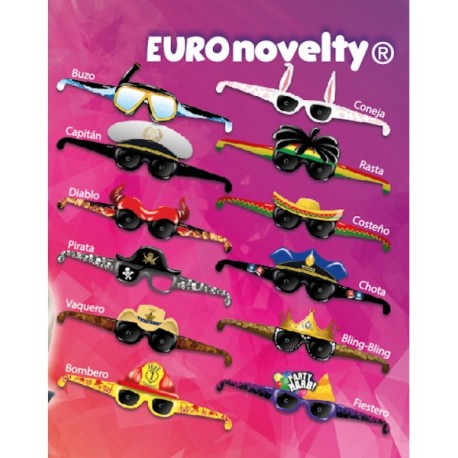 5498 Lentes Carton Surtido var 12pz ZEN