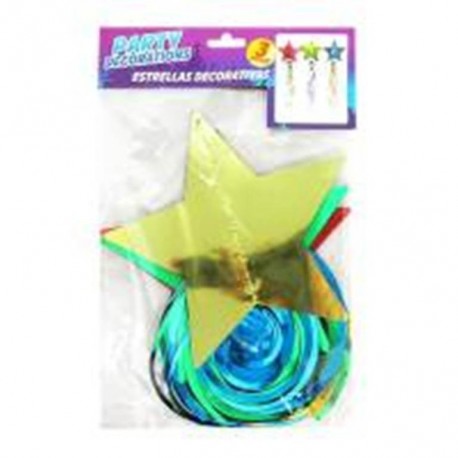 5560 Adorno Set 3 Estrellas Metalicas 75cms RVT ZEN
