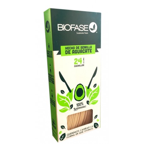 5604 Cuchillo Biofase Biodegradable 24pz