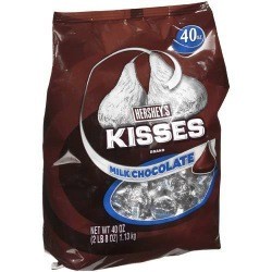 5650 Kisses Choco con leche Plata 900gr HERSHEYS