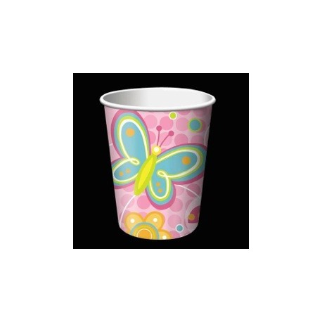 6653 Vaso 9 Butterflies Flowers Mariposas CREA