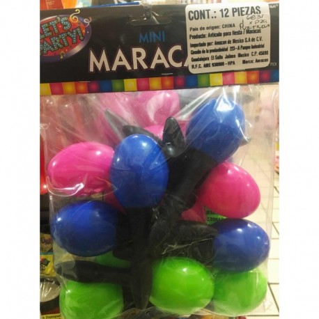 6831 Maracas mini Maracas colores pz pieza AM