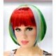 7104 Peluca Bob Multicolor Fiesta Neon wig AM