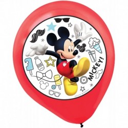 7347 Globos Latex Mickey Mouse Ltx12in 5pz AM GM