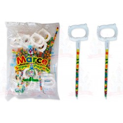 7348 Popote chicle Muela Blanca Color Hallow 20pz Marce Emy