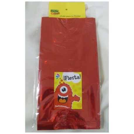 7363 Bolsita FiestaMonster NinO Rojo 8pz FYT