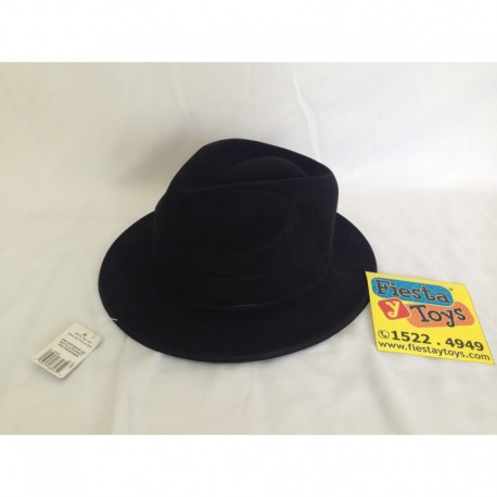 7505 Sombrero V Fieltro Negro Hollywood Gangster Hat HNY AM