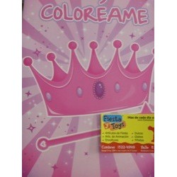 7588 CARTA Cuaderno Colorear Princess Princesa Rosa GM