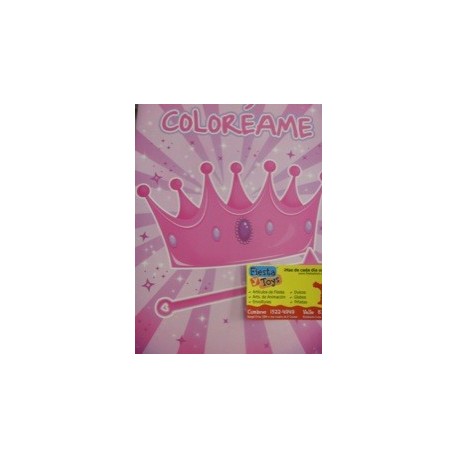 7588 CARTA Cuaderno Colorear Princess Princesa Rosa GM