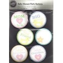 8594 Distintivo Charmer Boton Pin Baby Shower Button 6pz WIL