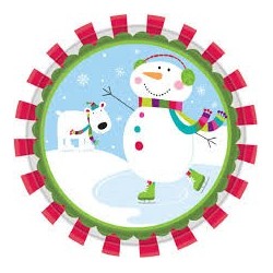 8065 Plato 7 Joyful Snowman Alegre Muñeco De Nieve NAV AM