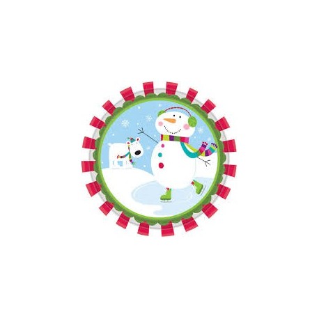 8065 Plato 7 Joyful Snowman Alegre Muñeco De Nieve NAV AM