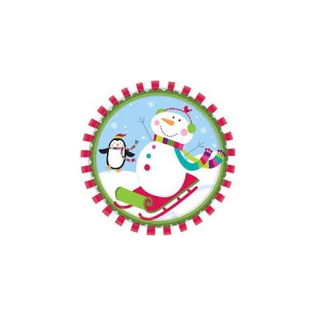 8066 Plato 10 Joyful Snowman Alegre Muñeco De Nieve NAV AM