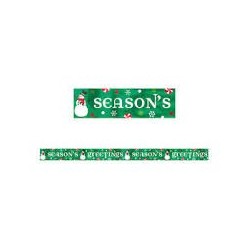 8080 Banner Foil Seasons Greetings Holiday Nav AM