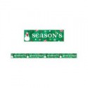 8080 Banner Foil Seasons Greetings Holiday Nav AM