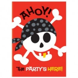 8181 Invitaciones Pirate Fun Ahoy UNI