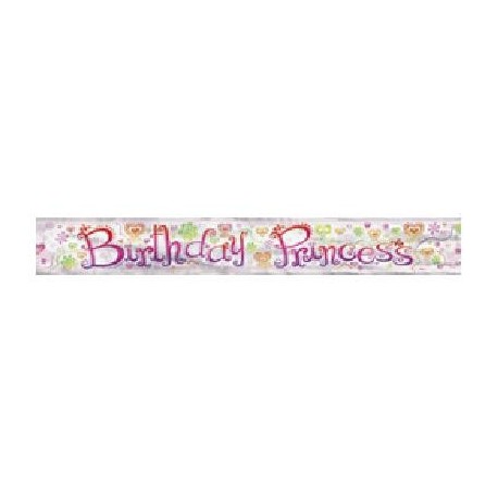 8647 Banner Letrero Birthday Princess Diva 12ft UNI