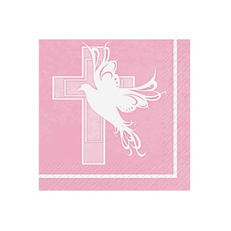 8656 Servilleta ch Cruz Dove Cross Pink UNI