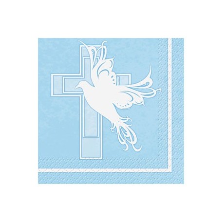 8662 Servilleta ch Cruz Dove Cross Blue UNI