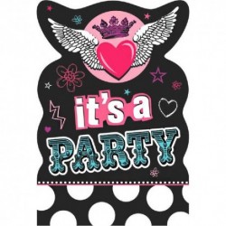 8756 Invitacion Princess Rock Star Party AM
