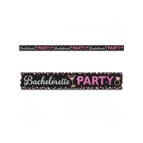 8793 Letrero Banner Despedida Bach Party Bride Met Negro AM