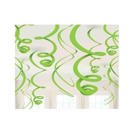 9078 Verde KIWI Swirl Decoration Decoracion colgante 12pz AM