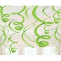 9078 Verde KIWI Swirl Decoration Decoracion colgante 12pz AM