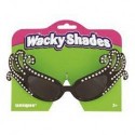 9217 Lentes Black Rhinestone Wacky Shades UNI