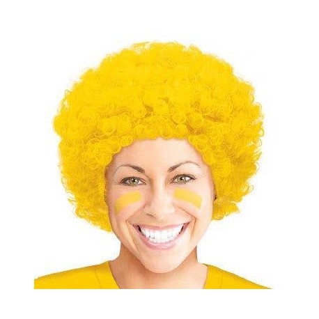 9395 Peluca Afro Amarillo Curly wig AM