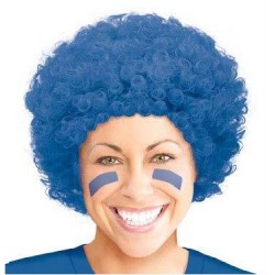9397 Peluca Afro Azul Rey Curly wig AM