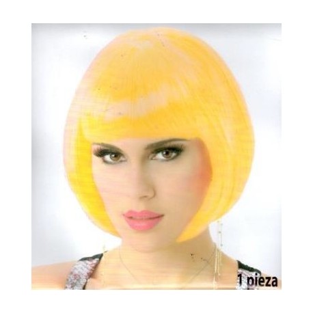 9403 Peluca Bob Amarillo Fiesta Neon wig AM