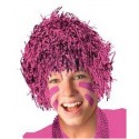 9412 Peluca Metalica Rosa Fiucha Fun Tinsel wig AM