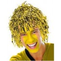 9413 Peluca Metalica Amarillo Gold Oro Fun Tinsel wig AM