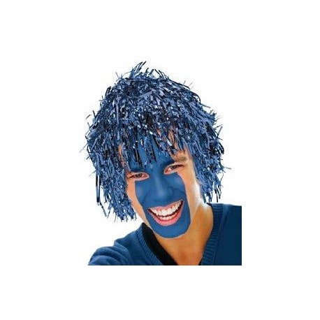 9415 Peluca Metalica Azul Rey Fun Tinsel wig AM