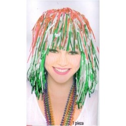 9418 Peluca Metalica VBR Fun Tinsel tricolor wig AM