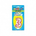 9443 Vela Num 3 glitter Bday w Decor UNI