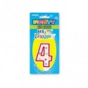 9444 Vela Num 4 glitter Bday w Decor UNI